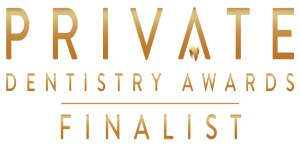 Private Dentistry Awards Finalist Logo 2021: Recognizing excellence and commitment in private dentistry services.